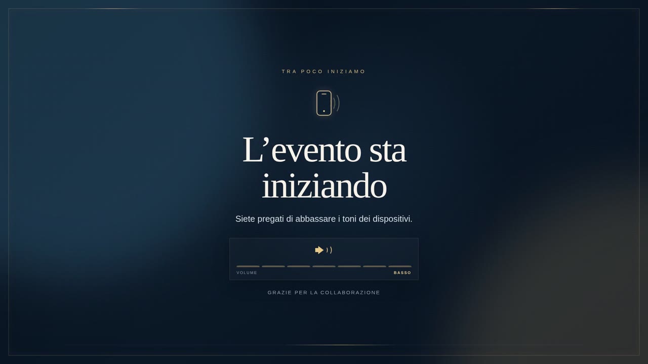 L’evento sta iniziando — Avviso volume (business_a015)