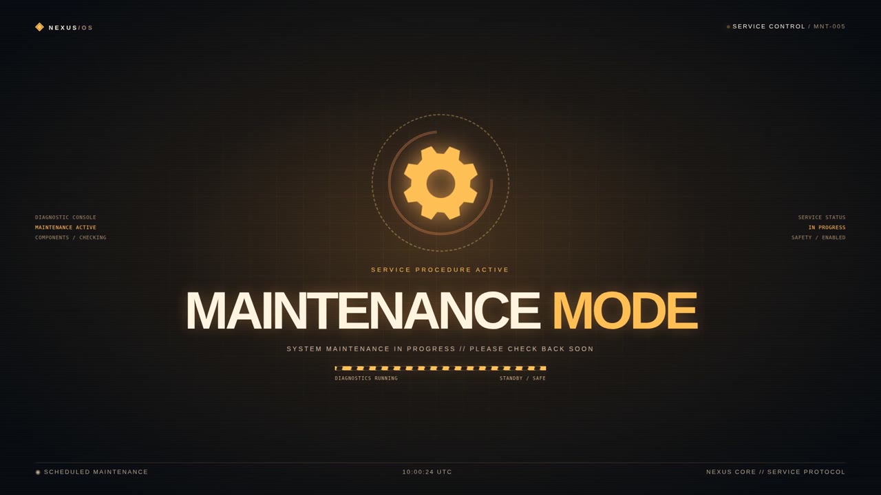 Maintenance Mode — Manutenzione Programmata (web_a022)