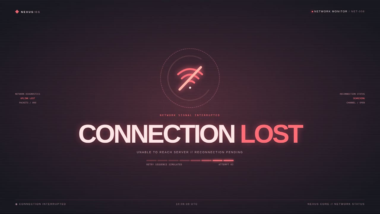 Connection Lost — Segnale Interrotto (web_a025)