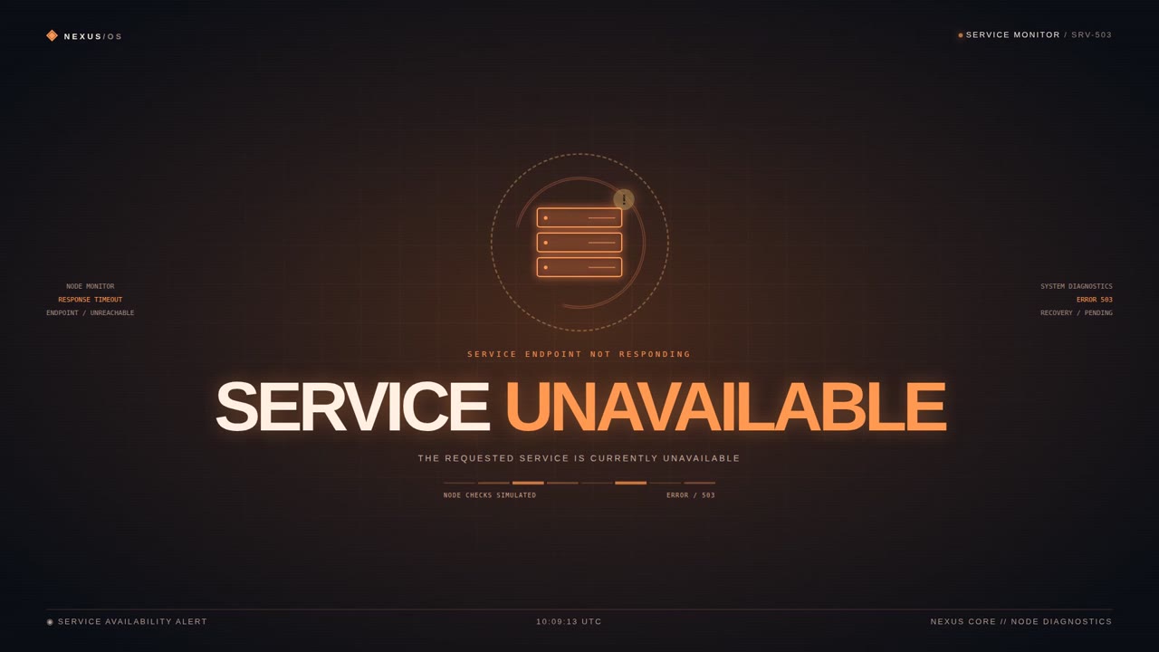 Service Unavailable — Nodo Non Disponibile (web_a026)