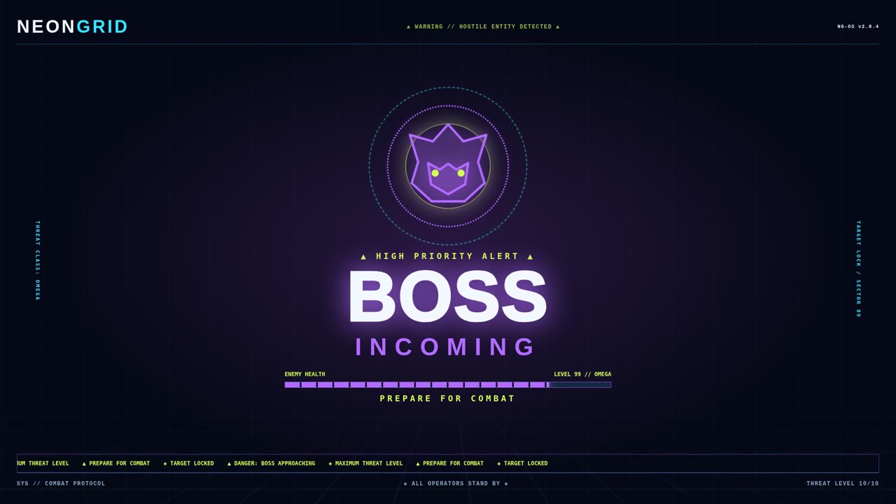 NEON GRID — Boss Incoming (gaming_a005)