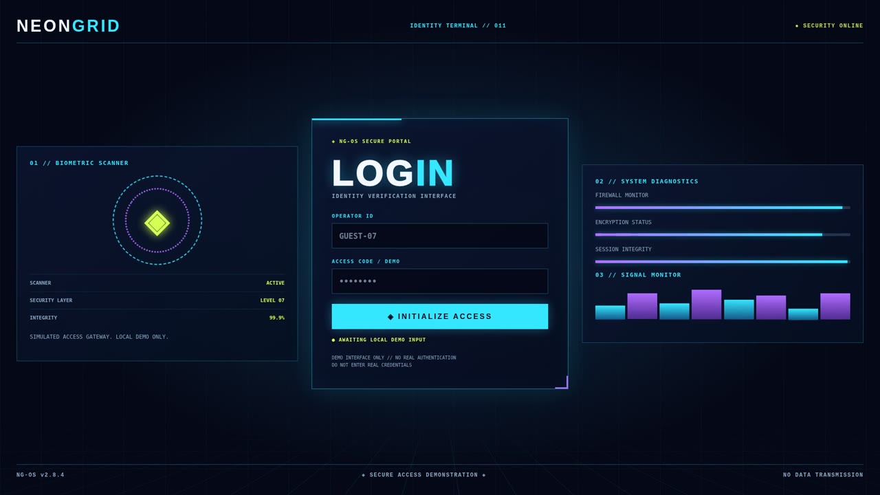 NEON GRID — Login (gaming_a011)