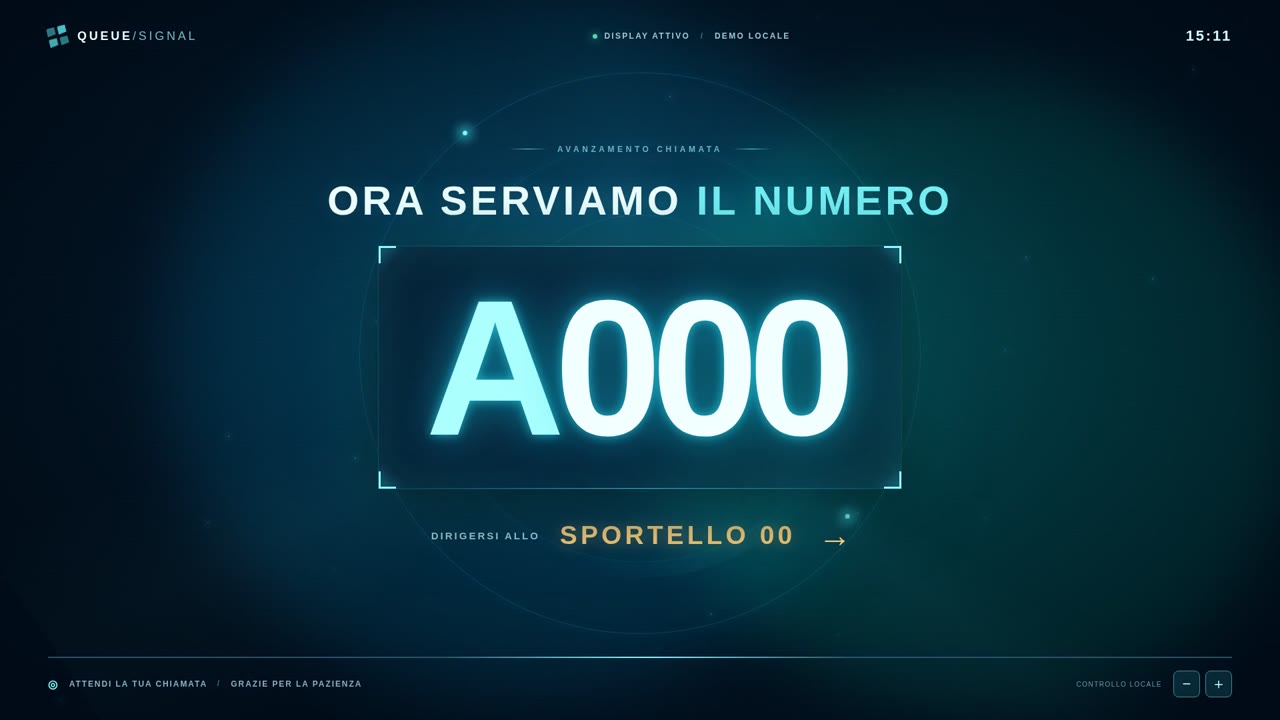 Ora serviamo il numero — Neon Queue (business_a016)