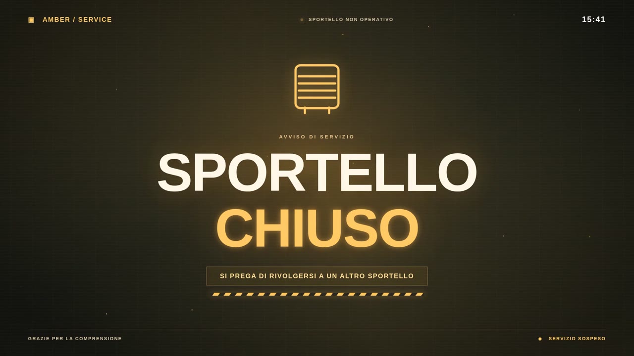 Sportello chiuso — Amber Barrier (business_a021)