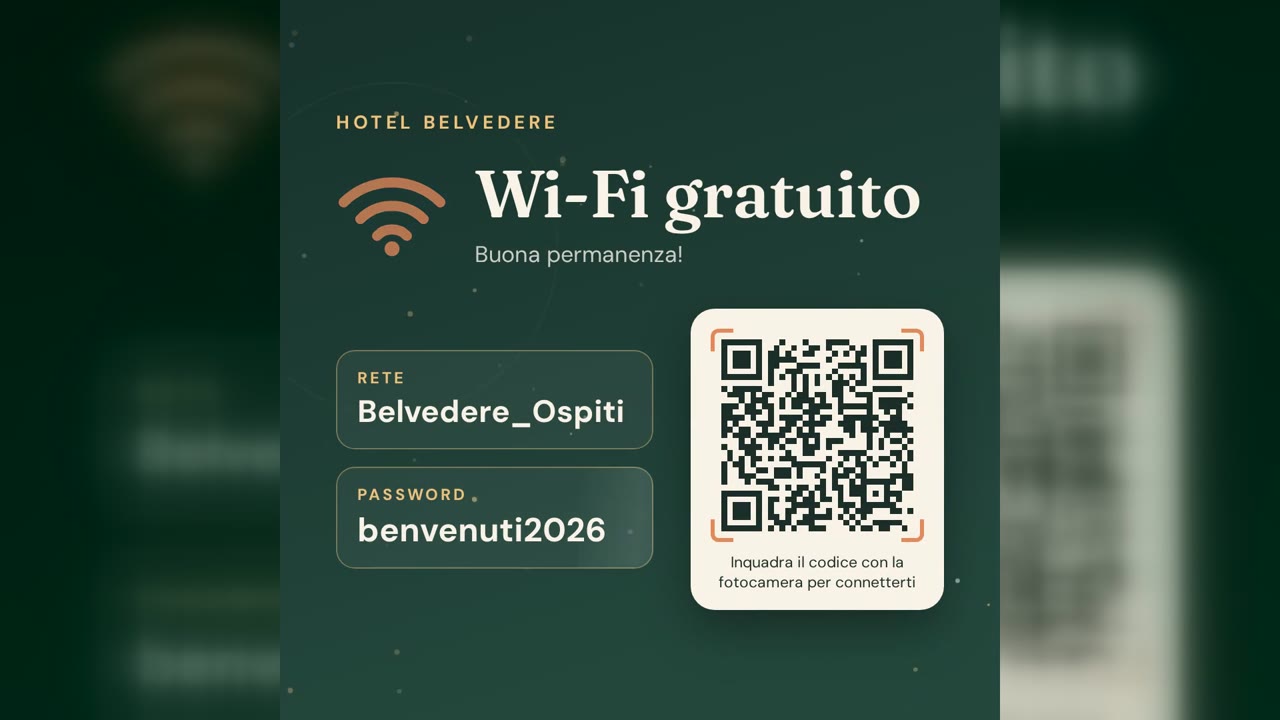 Wi-Fi gratuito con codice QR, schermo quadrato (business_a024)